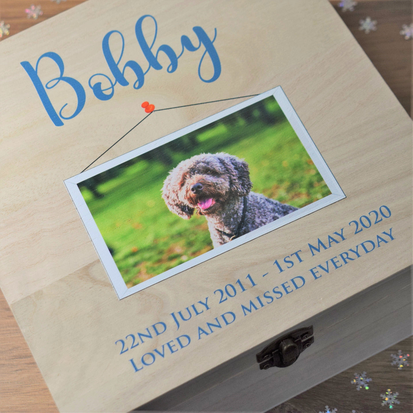 Pet Memorial Keepsake Box - Personalised Photo, Dog, Cat Remembrance