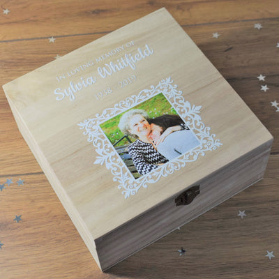 Personalised Photo Remembrance Keepsake Box - Memory Box