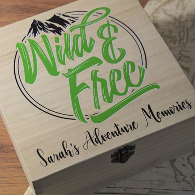 Bespoke Printed Adventure Wild & Free Keepsake Box