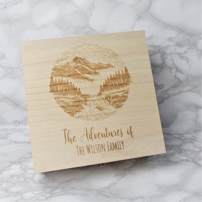 Personalised, Engraved Wooden Keepsake Box - The Adventures Of