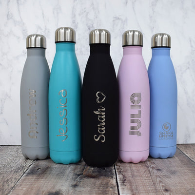 Personalised Water Bottle Engraved Insulated Metal Bottle 