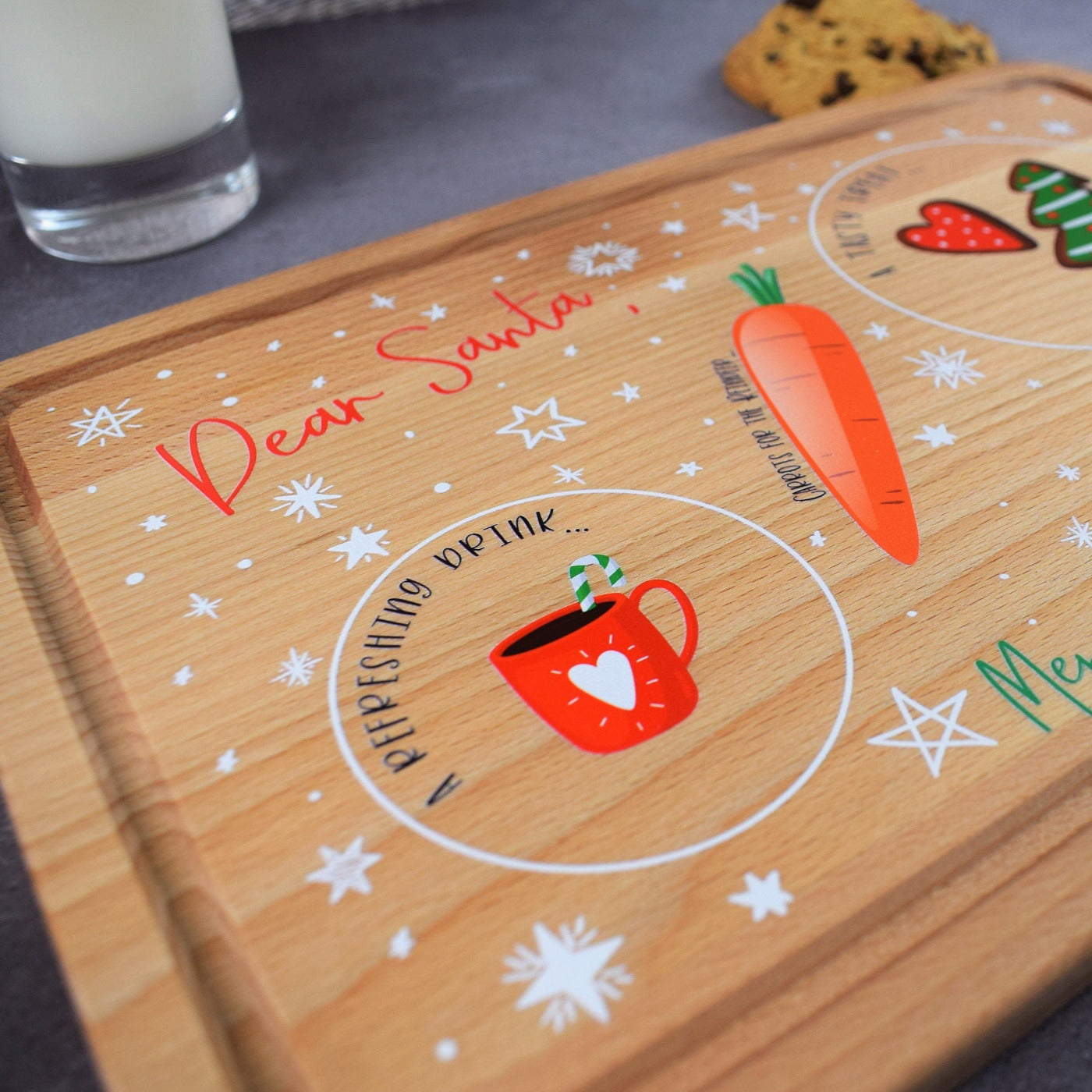 Personalised Christmas Eve Board - Treats for Santa and Rudolph
