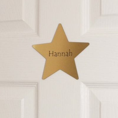 Personalised Star Children's Name Door Plaque