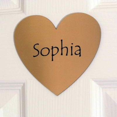 Personalised Heart Children's Name Door Plaque